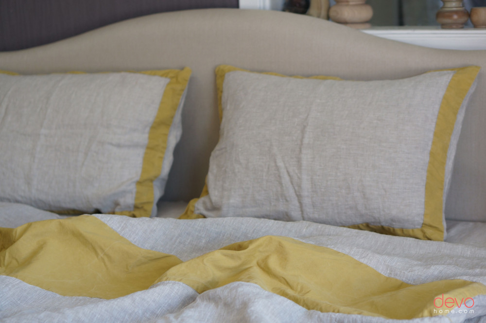 Фото Olive Washed Linen комплект постельного белья (двуспальный Евро)