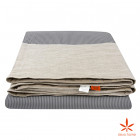 Hemp linen comforter/bedspread grey stripe 215х260
