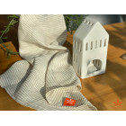 Kitchen towel in white and grey stripes 46x67cm