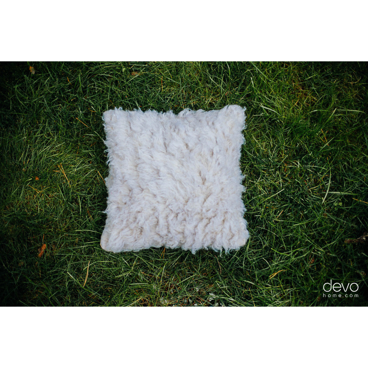 Hemp fur decorative pillow 50x50