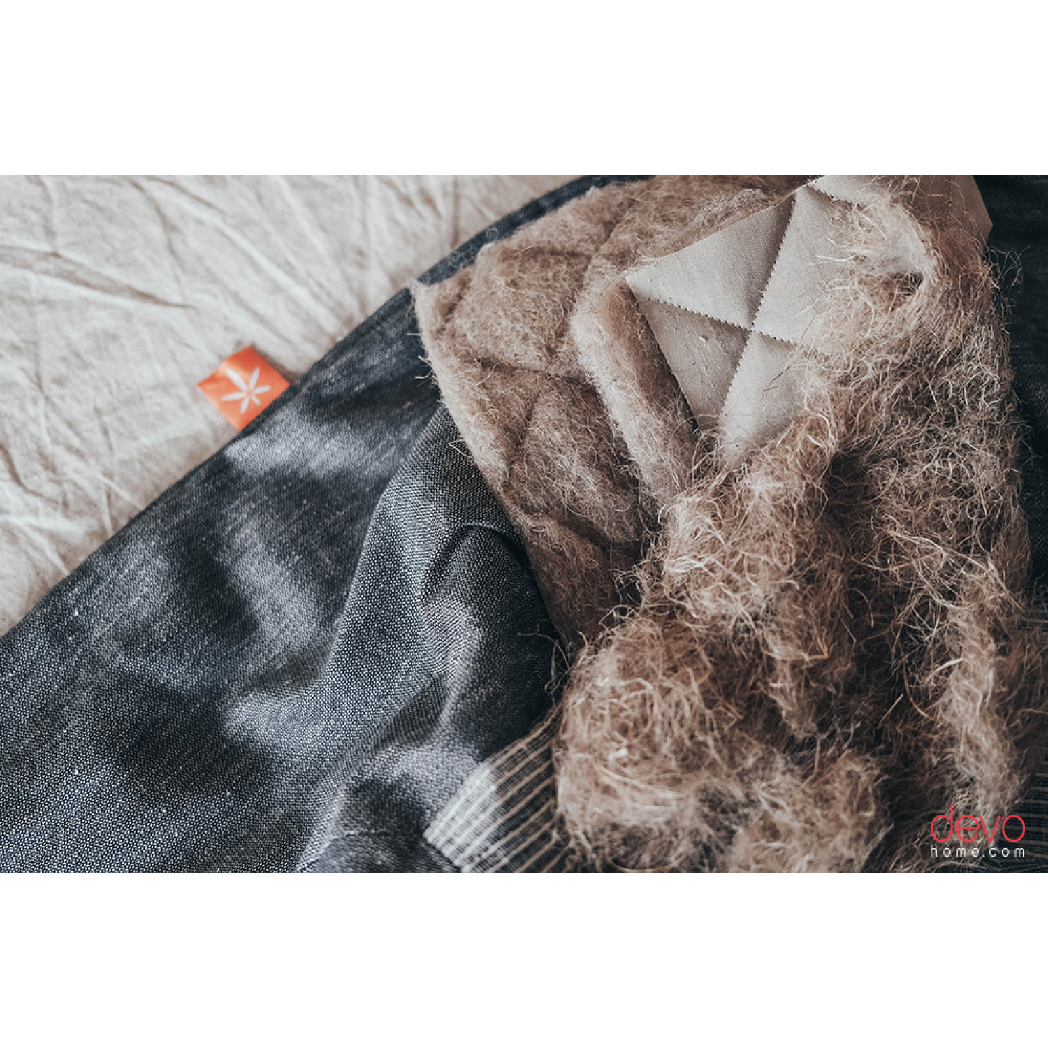 Hemp Comforter, Bedcover "SEA" 200x215
