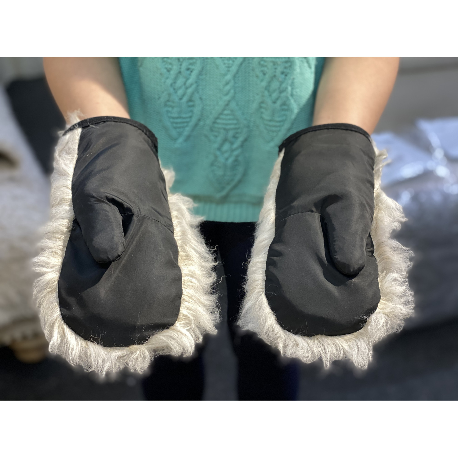 Hemp fur gloves