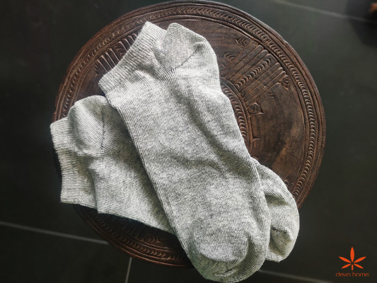 Фото 1 Шкарпетки конопляні, сірі низькі
